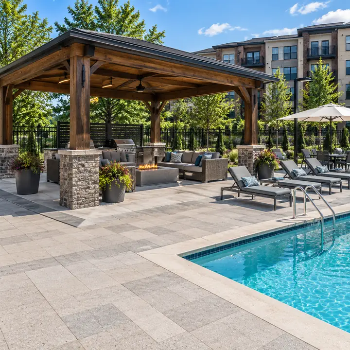 AM Developers LLC built cabana foundations with reinforced concrete pads, pavilion bases, pool amenities, and outdoor structures in Cheverly MD