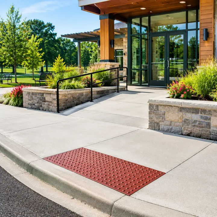 AM Developers LLC built accessible concrete paths with threshold transitions, entry pads, tactile paving, and ADA walkways in Vienna VA
